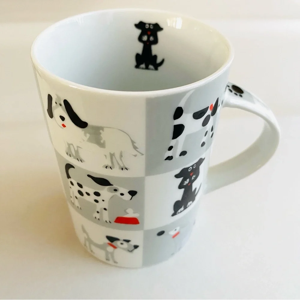 Chequered Pets Coffee Mug Dogs Design Fine Porcelain Rayware UK